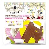 メモリアルバースデー ペーパーフラッグセット ピンクMIX