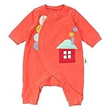 （プチジャム）Petit jam いもむしカバーオール 60 オレンジ