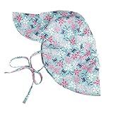 Kesoto キッズ　子供水着用　日よけ帽子　日よけキャップ　垂れ布付き帽子　スイムキャップ　水泳帽子　女の子　男の子　紫外線対策　全5色 - カエル, L