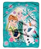 Disney Frozen Fever Elsa Anna and Olaf 40" X 50" Silk Touch Throw [並行輸入品]