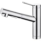 CREA キッチン蛇口 引出しホース式水栓 キッチン用水栓 シングルレバーワンホールキッチン水栓 伸縮 120度回転 2wayの吐水式 泡沫水流 シャワー水流