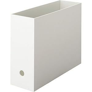 無印良品 ポリプロピレンファイルボックス･スタンダードタイプ･A4用･ホワイトグレー 約幅10×奥行32×高さ24cm…