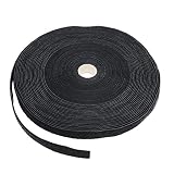面ファスナー 縫製用 15ｍｍ 幅× 20ｍ (メスのみ, 黒)
