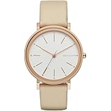 Skagen レディース Skw2489 Haldベージュレザーウォッチ 34ミリメートル ローズゴールド