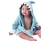 Baby Aspen "Let the Fin Begin" Blue Terry Shark Robe, Blue, 0-9 months by Baby Aspen [並行輸入品]