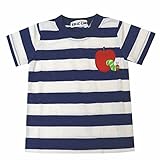 はらぺこあおむし 半袖Tシャツボーダー柄 THE WORLD OF ERIC CARLE 夏物 fpo-th3148 90cm ネイビー