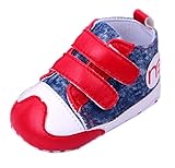 (ビグッド)Bigood ベビーファーストシューズ ズックシューズ 赤ちゃん 靴 滑め防ぐ 部屋履き 新生児 男の子 レッド13ｃｍ
