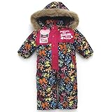 ムージョンジョン フード付スノーコンビ リボン ブラック 80cm