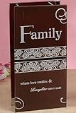 StealStreet SS-UG-HM-1149 Brown Glass Inspirational Vase Decoration - Family [並行輸入品]