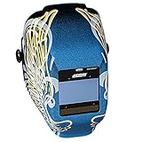 Jackson Safety Insight Variable Auto Darkening Welding Helmet (46100), HaloX , ADF, Gold Wings Graph