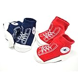 (ストンプスタンプ)StompStamp コンバース CONVERSE ベビー ソックス 靴下 赤ちゃん 9615205 ギフトボックス 2Pセット キッズ NAVY/RED 9-12cm