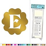 Letter E in Flower初期 – Fun Kids女の子ベビー部屋 – ビニールステッカーデカール壁アート装飾 ゴールド 061116W5349_MetallicGold