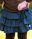 ラッフルバッツ リボン付きティアードフリルデニムスカート 4T