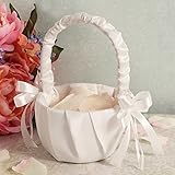 Ivory Flower Girl Basket by R & B