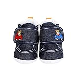 MIKIHOUSE HOTBISCUITS/ミキハウスホットビスケッツ かかとにお顔 ファーストベビーシューズ 13cm,インディゴブルー