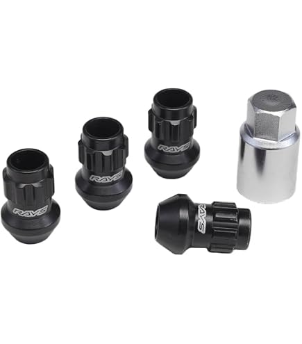 Amazon | 【RAYS】レーシングナット 17HEX M12×P1.25 BK(ブラック