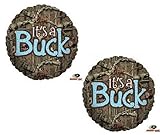 loonballoon Mossy Oak It 's A BuckブルーBoyベビーシャワー迷彩ハンティング( 2 ) Mylar Balloons