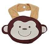 赤ちゃん ベビー用 キャラクタースタイ(ひよこ/サル/カップケーキ) よだれかけ ビブ 男女兼用 ユニセックス 男の子/女の子 (ワンサイズ) (おサル)