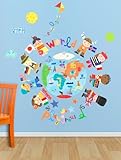 Oopsy Daisy The World Is Your Playground Peel and Place, Blue, 54' x 60' [並行輸入品]