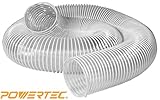 POWERTEC 70111 4-Inch x 10-Feet Flexible PVC Dust Collection Hose, Clear Color [並行輸入品]