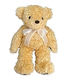 生まれたときの体重で作る体重ベア　ベビーベア　ライトブラウン×ホワイトストライプ