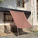 LOVE STORY 日除けシェード コーヒ 2x2m クールシェード 日よけ オーニング シェード