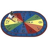 Joy Carpets Kid Essentials Early Childhood Oval Compass Rug Multicolored 7'8 x 10'9 [並行輸入品]