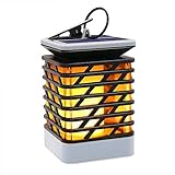Blinkle Solar Hangingライトwith LEDちらつき炎Solar Powered Lantern Hanging防水装飾雰囲気ランプfor Pathwayガーデンデッキクリスマスホ