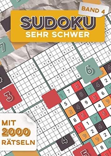 Schwere Sudoku Lösen Schritt Für Schritt Amazon | Sudoku Sehr Schwer - Band 4: 2000 Sehr Schwere 9x9 Sudoku