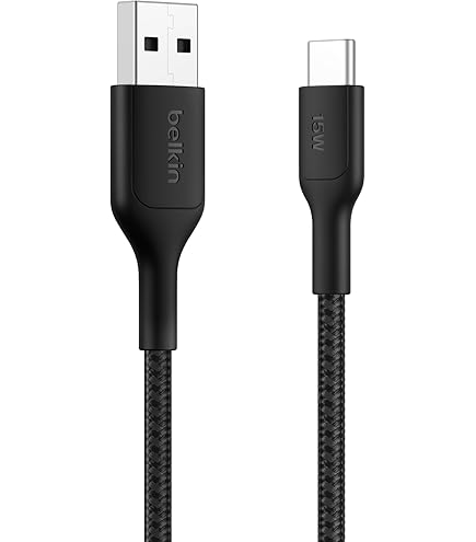Amazon.co.jp: Belkin USB-A to USB-C 編組シリコンケーブル iPhone15