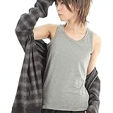 [minette earth] 胸つぶし ナベシャツ 堂々男胸 タンクトップ バスト 補正 コルセット 下着 大きい 小さい サイズ 段階 調節 フック＆ゴム