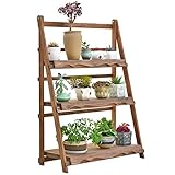 ZJM-flower stand ウッドカラーフラワースタンド折りたたみ式収納棚 (サイズ さいず : S s)
