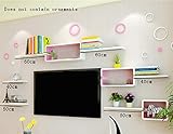 ALUP- 創造的な木製の壁の棚/本棚/フローティングシェルフ/プラントスタンド/フラワーラック、テレビの背景装飾フレームの居間壁掛け ( 色 : #3 )