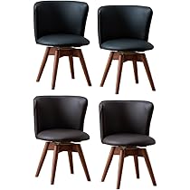 Amazon｜ダイニングチェア 4脚セット 回転 肘付き 低め カラフル