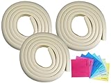 Babystity 危険防止 コーナー ガード クッション 両面テープ クリーニングクロス (2m×3個, 白)