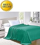 (Full/Queen, Light Blue) - Elegant Comfort 1 Fleece Blanket on Amazon - Super Silky Soft - SALE - Al