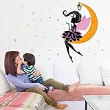壁ステッカー、Little Angelキッズ寝室リビングルームビニール壁装飾背景アートデカール(マルチカラー2 )
