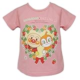 2014年 夏物 アンパンマンガール　いちご柄 半袖Ｔシャツ ANPANMAN ピンク◇90cm