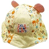 《初夏盛夏対応》 CHILD CHAMP(チャイルド チャンプ) スラブ天竺/パターンメッシュポニー柄切り替えベビー帽子 44cm/C NO.C-86182905