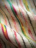 ジャガード ニット 素材 ボヘミアン 刺繍 生地 ネイティブ柄 布 はぎれ 端切れ デニムリメイク インテリア ハンドメイド エスニック 民族調 (刺繍ボヘミアン １ｍ)