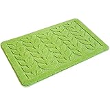 吸水性のノンスリップ耐久性のあるドアマットエントリーマットエントランスマット、15.7"x23.6"、緑