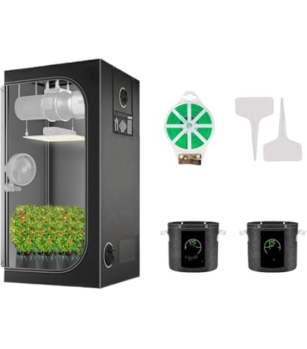 Amazon.co.jp: Hyindoor 80*80*160cm 室内水耕栽培 植物育成 グロウ