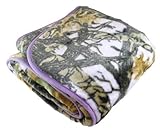 REGAL Mink Plush 43 x 55 Baby Blanket - The Woods' Lavender Camo by Regal Comfort