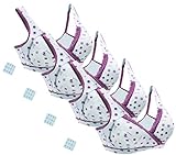 iLoveSIA (アイラブシア) マタニティ ブラジャー クロスオープン ノンワイヤー ブラカップ付 4枚セット ブルー LL「2XL実物サイズタグ」