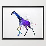Dignovel Studios 8X10 Giraffe Watercolor illustration Art Print Nursery Kids Art Print Wedding Gift 