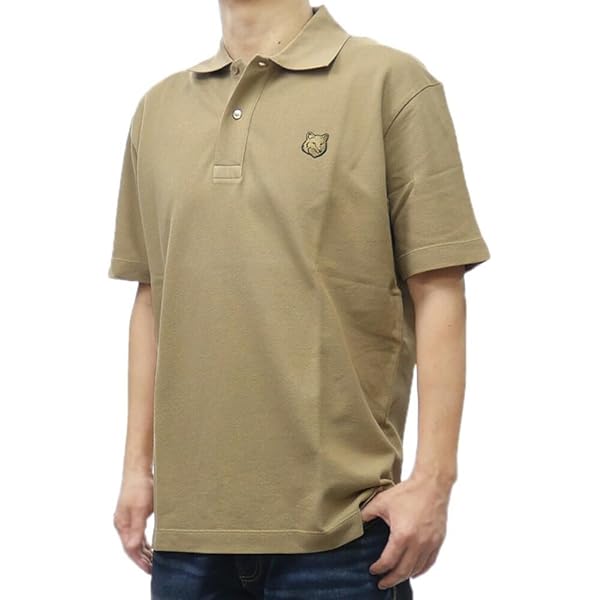 MAISON KITSUNÉ フォックスヘッドポロシャツ XLベージュ Amazon.co.jp: (メゾンキツネ) MAISON KITSUNE ポロシャツ XL