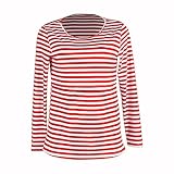 妊婦服 Timsa マタニティ パジャマ 授乳口 Tシャツ レディース トップス 長袖 ストライプ スプライス T-shirt 無地 幼児 授乳口付き ルームウェア 春夏秋 快適 ゆったり 上着 産前