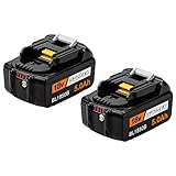 Enermall 2個セットマキタ 18v バッテリー 互換BL1850b 5000mAh LED残量表示付き リチウムイオン電池 BL1830 BL1840 BL1850 BL1860対応
