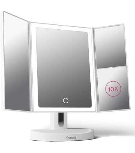 ROLOVE 22x17 Inch Lighted Vanity Mirror - Dimmable LED Lights, 3 Color Modes, Touch Control & 360° Rotating Base - View #8