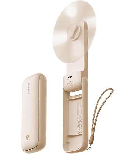 Amazon | Aecooly スリムポータブル扇風機 薄型手持ち扇風機 USB充電式